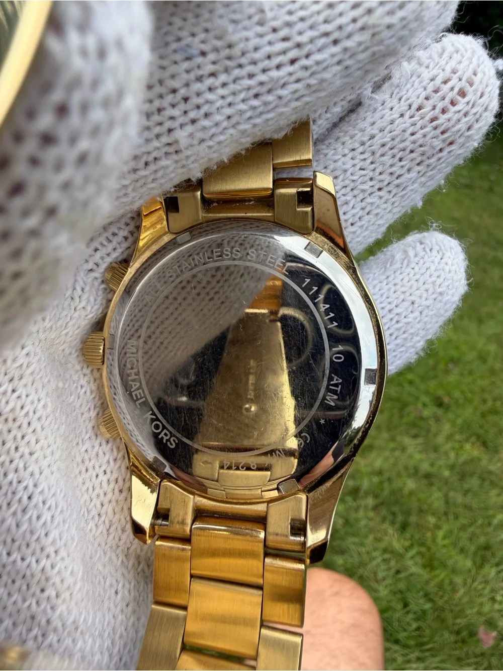 Michael Kors Layton MK8214 Gold-Tone Unisex Chronograph Roman Numeral Dial Watch